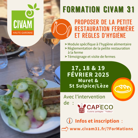 Formation Proposer de la petite restauration fermière et maitriser les règles d'hygiène